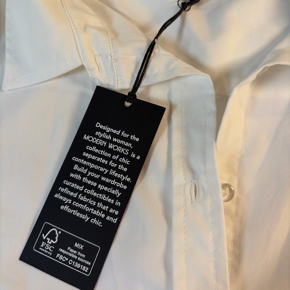 White Puff Sleeve Blouse 1395 - Picture 3 of 5